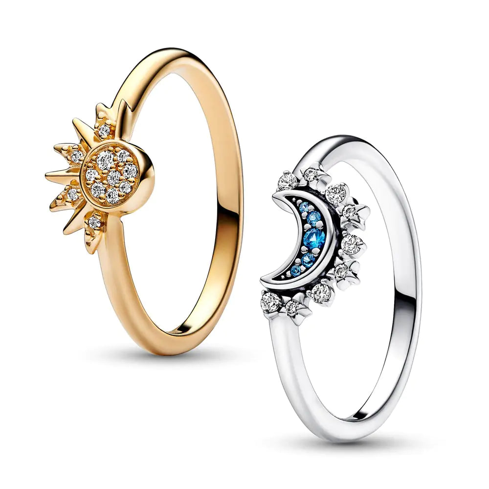 Sun & Moon Ring Set