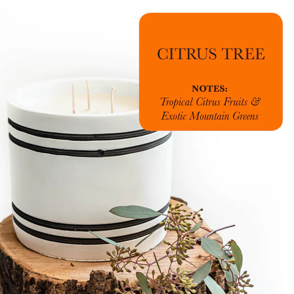 Striped Stone Candle