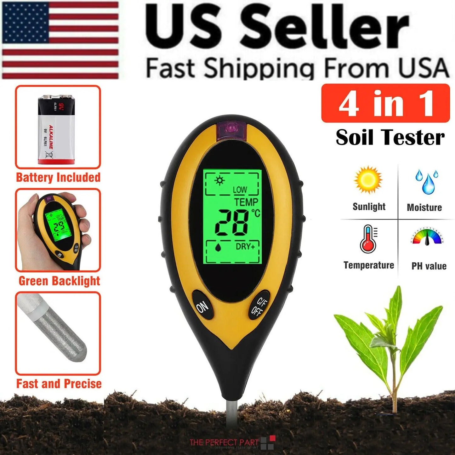 4-in-1 Digital Soil Tester