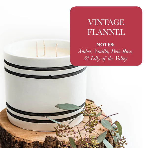 Striped Stone Candle