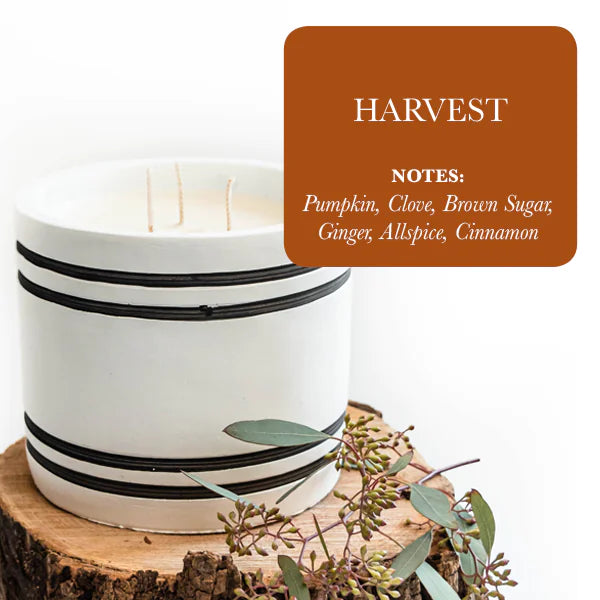 Striped Stone Candle