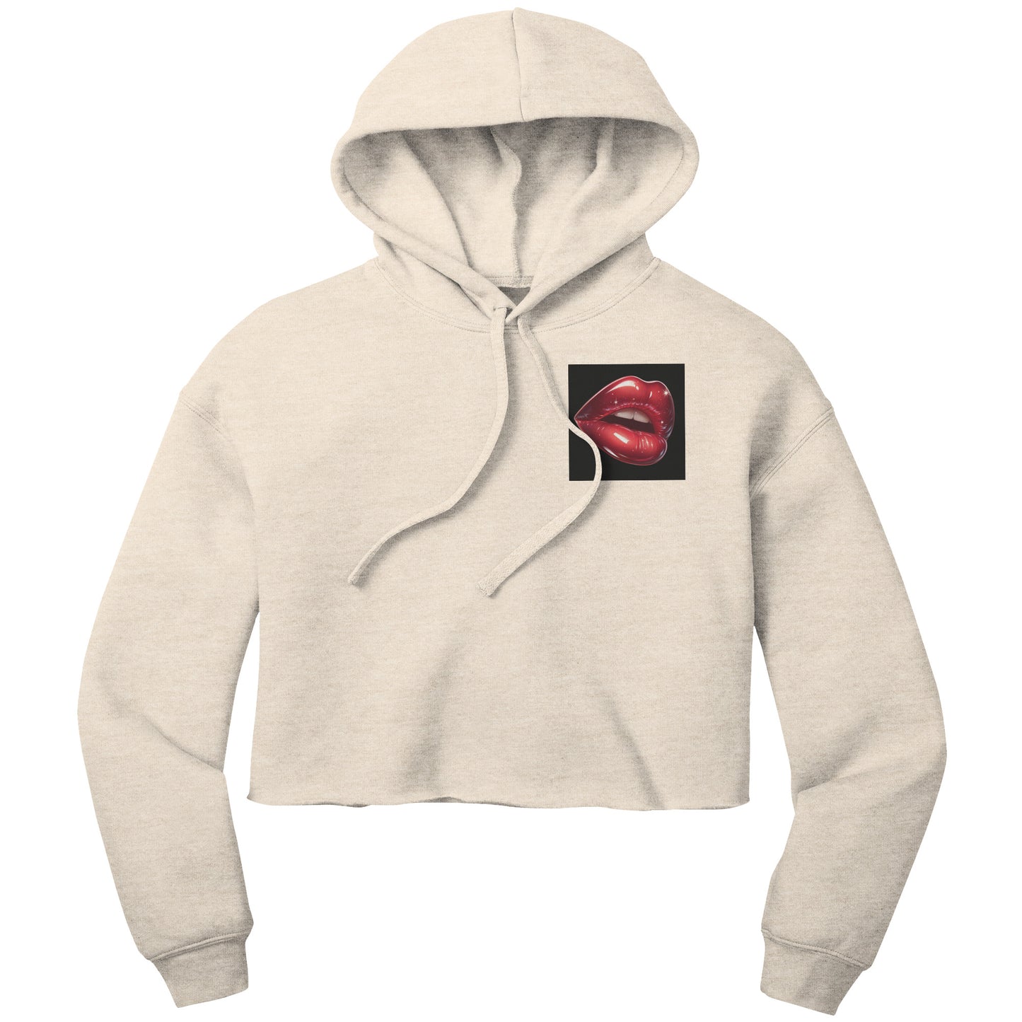 Cropped Cherry Lips Hoodie
