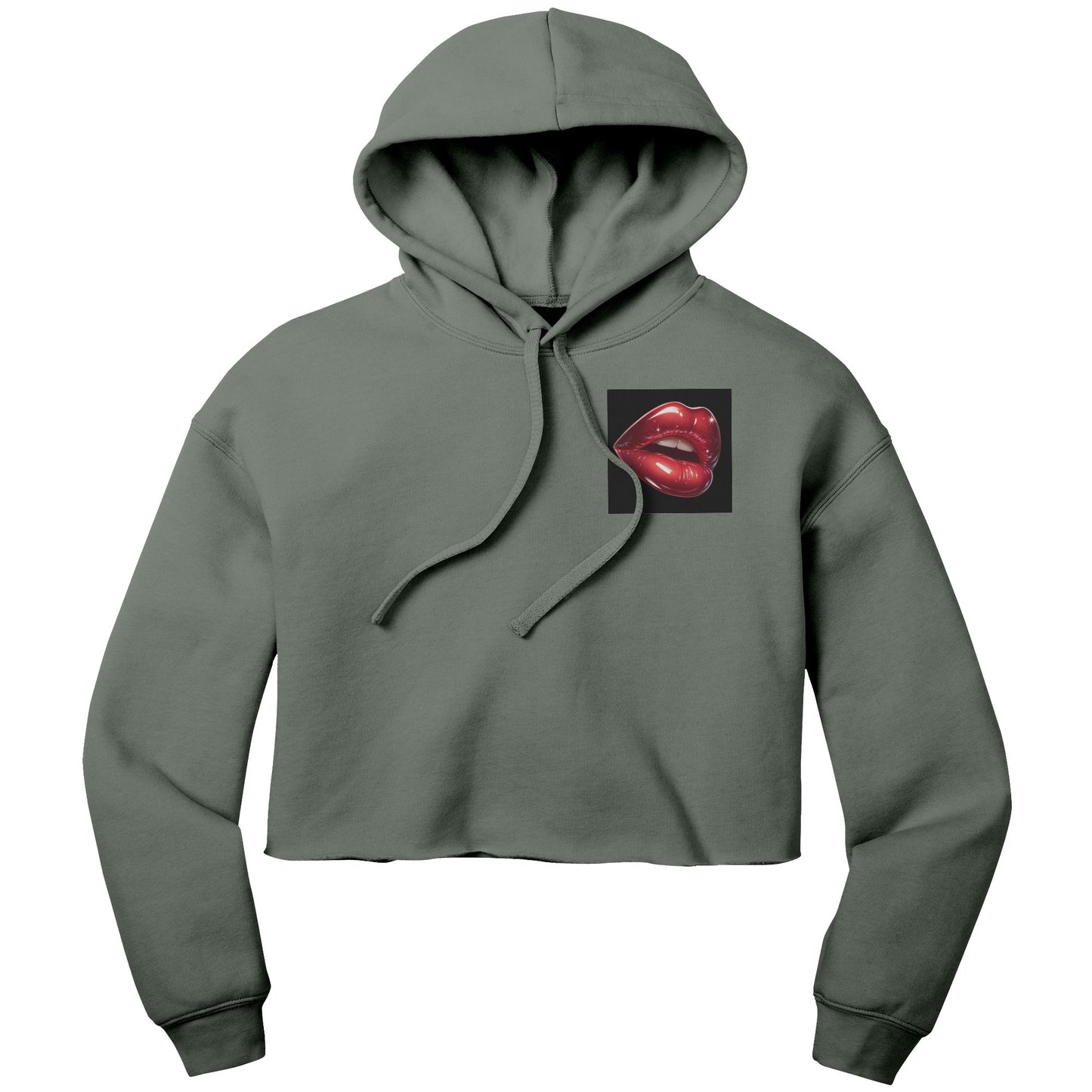 Cropped Cherry Lips Hoodie
