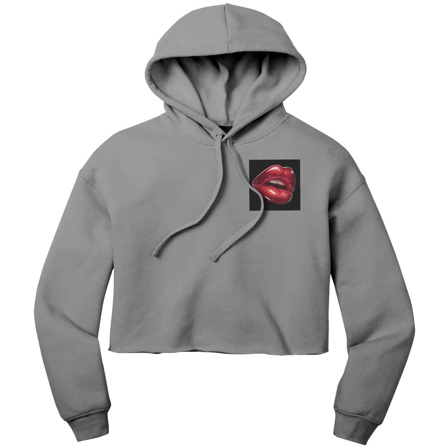 Cropped Cherry Lips Hoodie