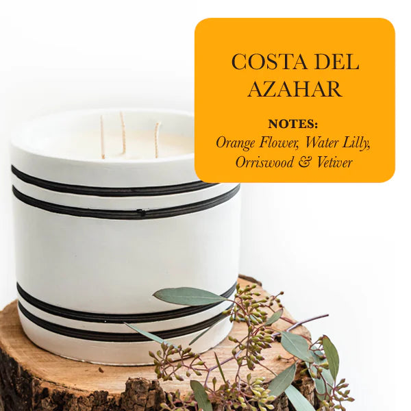 Striped Stone Candle