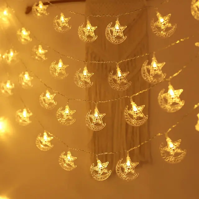Moon Star Led String Lights