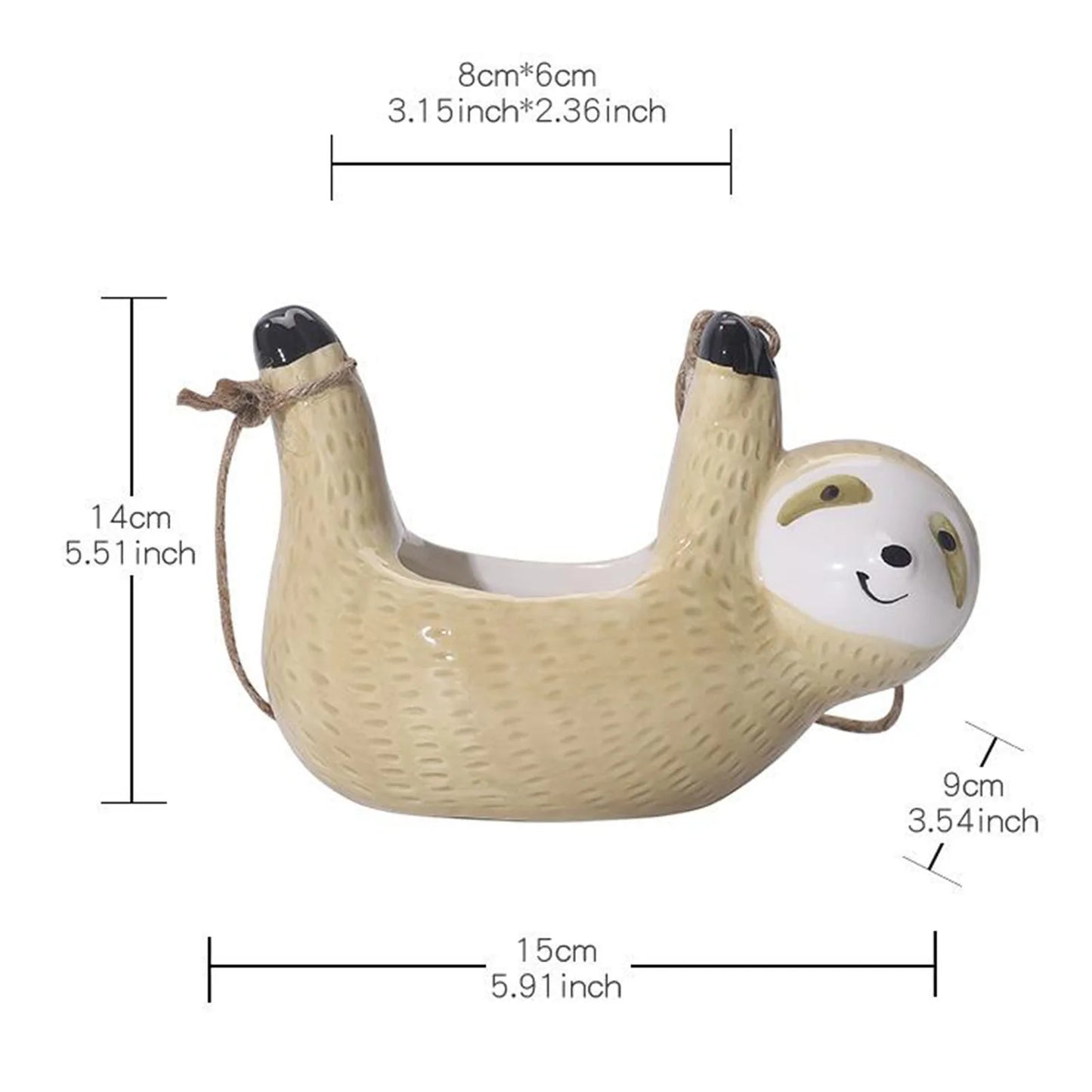 Cute Sloth Hanging Planter