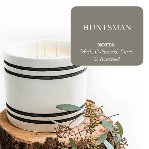 Striped Stone Candle