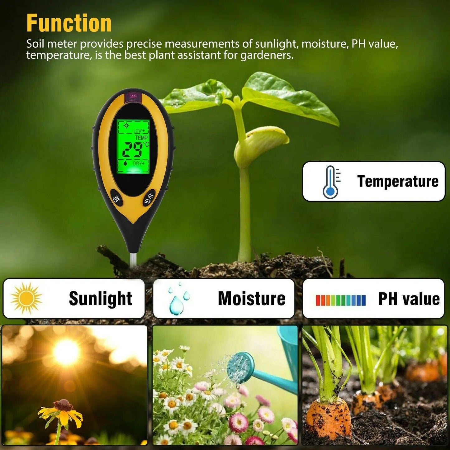 4-in-1 Digital Soil Tester
