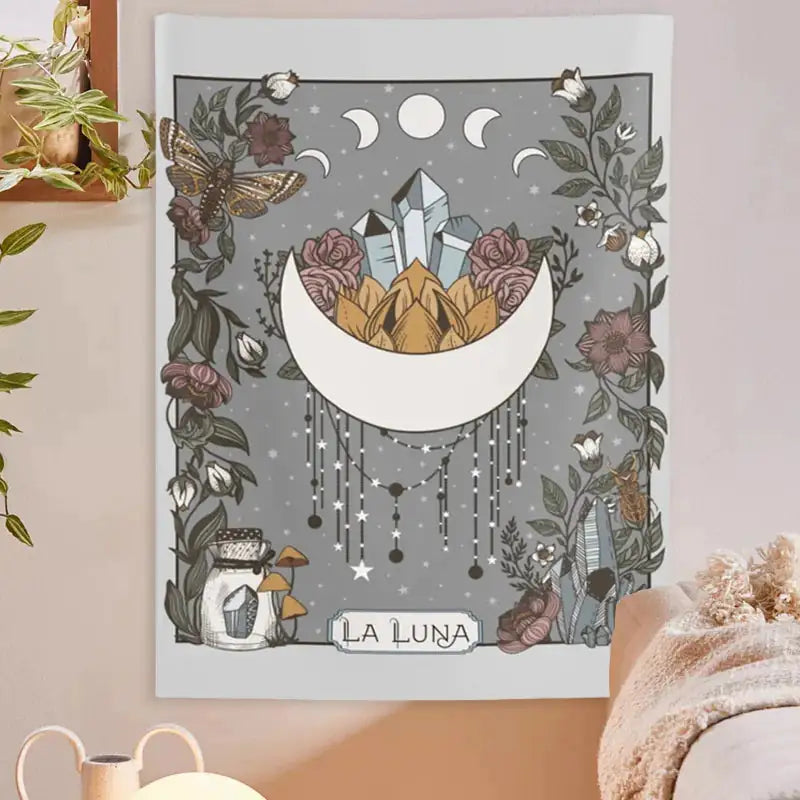 Tarot Card Tapestry - La Luna