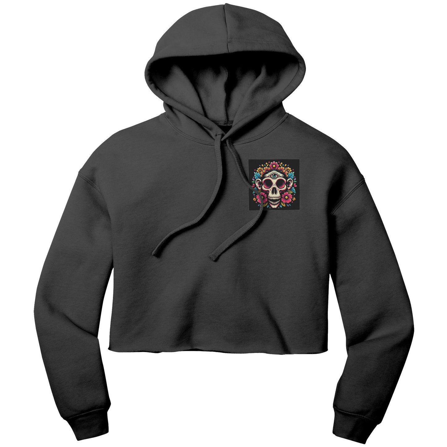 Cropped Monkey Skull Hoodie