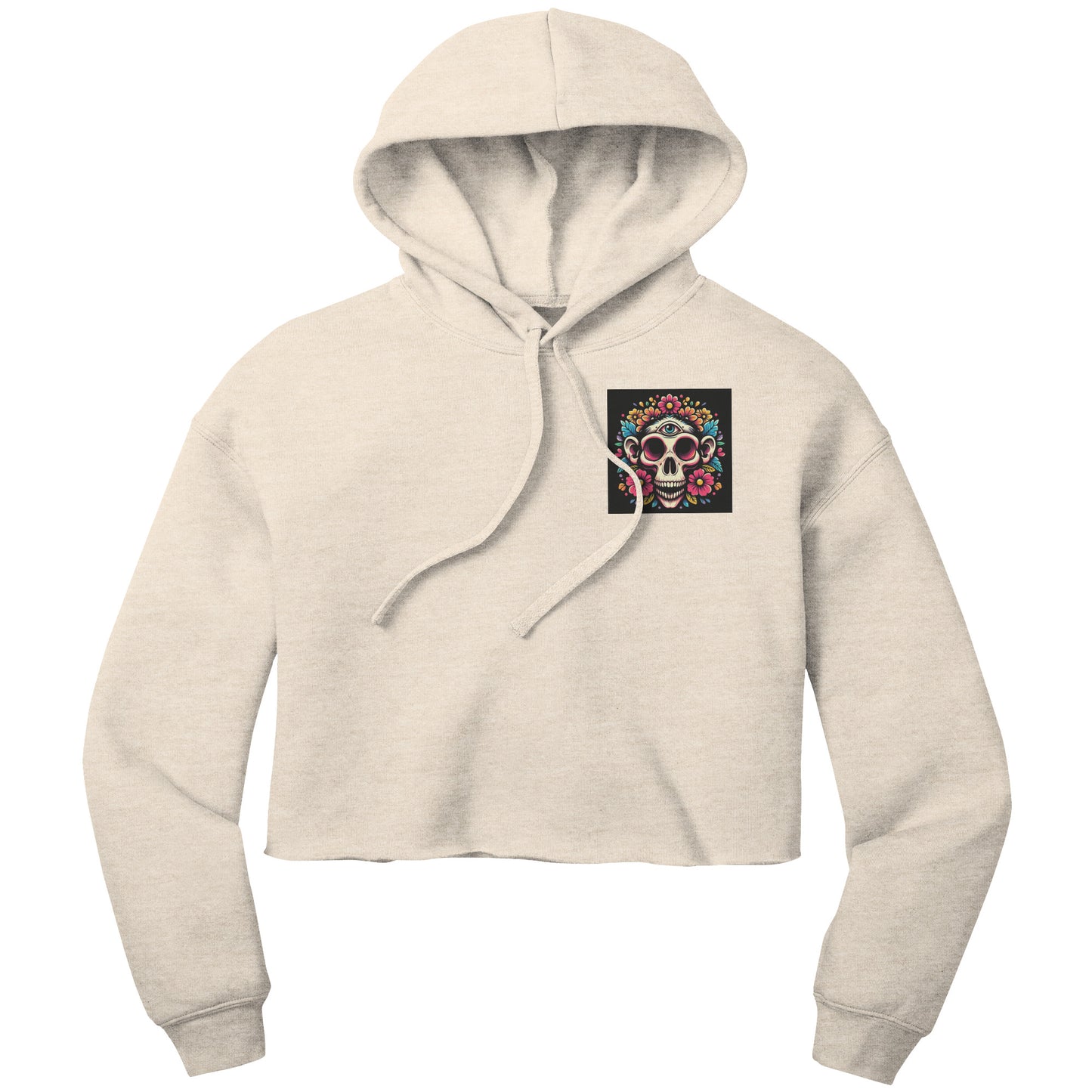 Cropped Monkey Skull Hoodie
