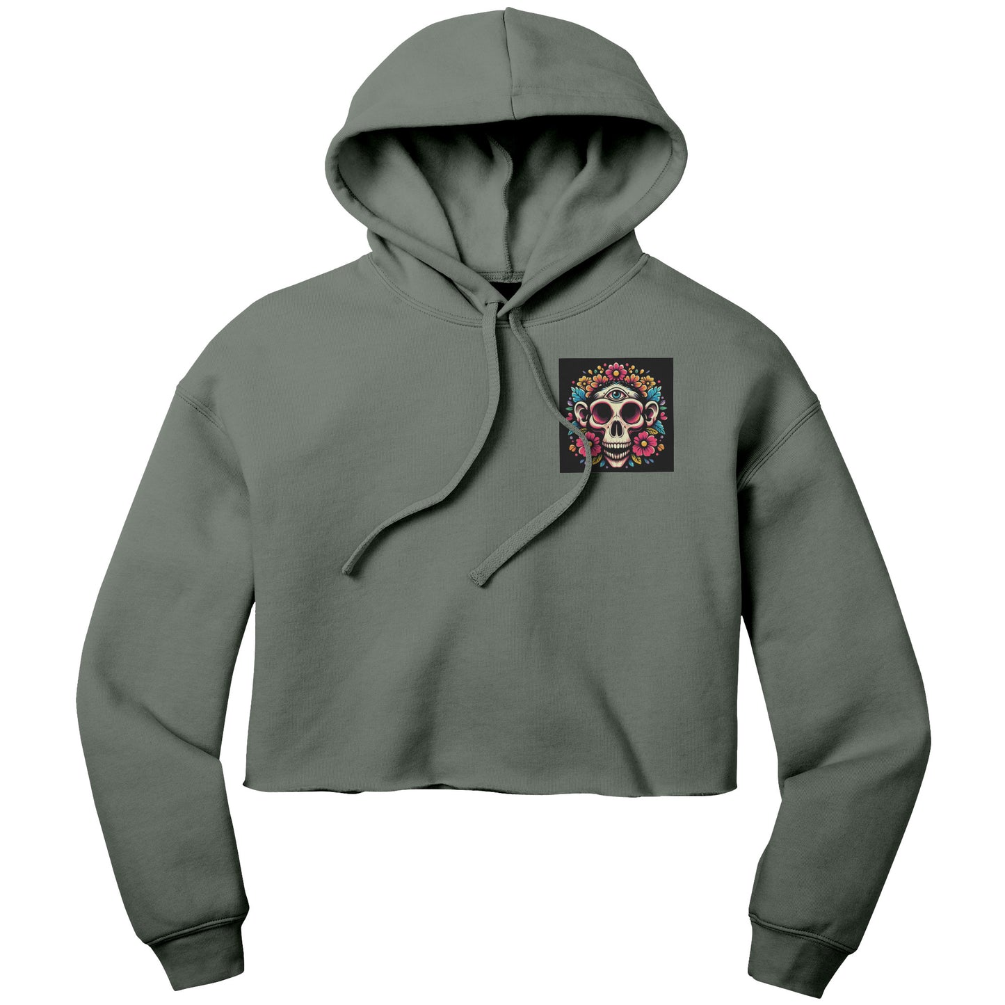 Cropped Monkey Skull Hoodie