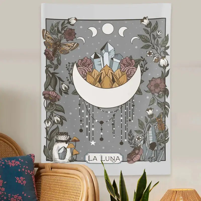 Tarot Card Tapestry - La Luna