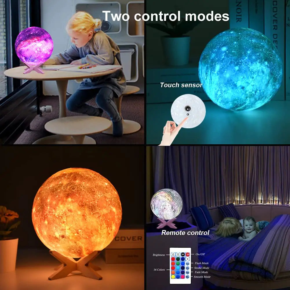 Galaxy Moon Lamp
