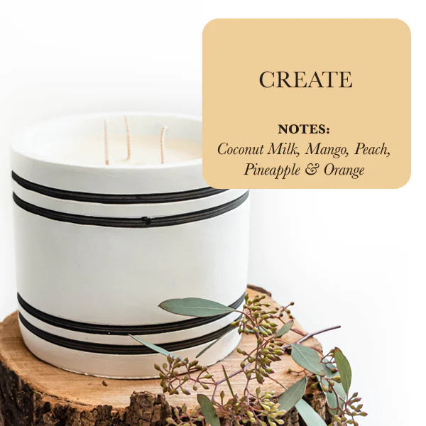 Striped Stone Candle