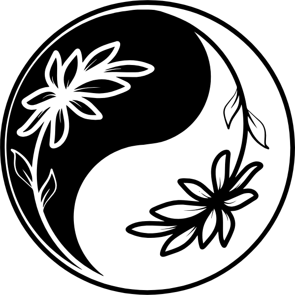 Floral Yin-Yang Headphones