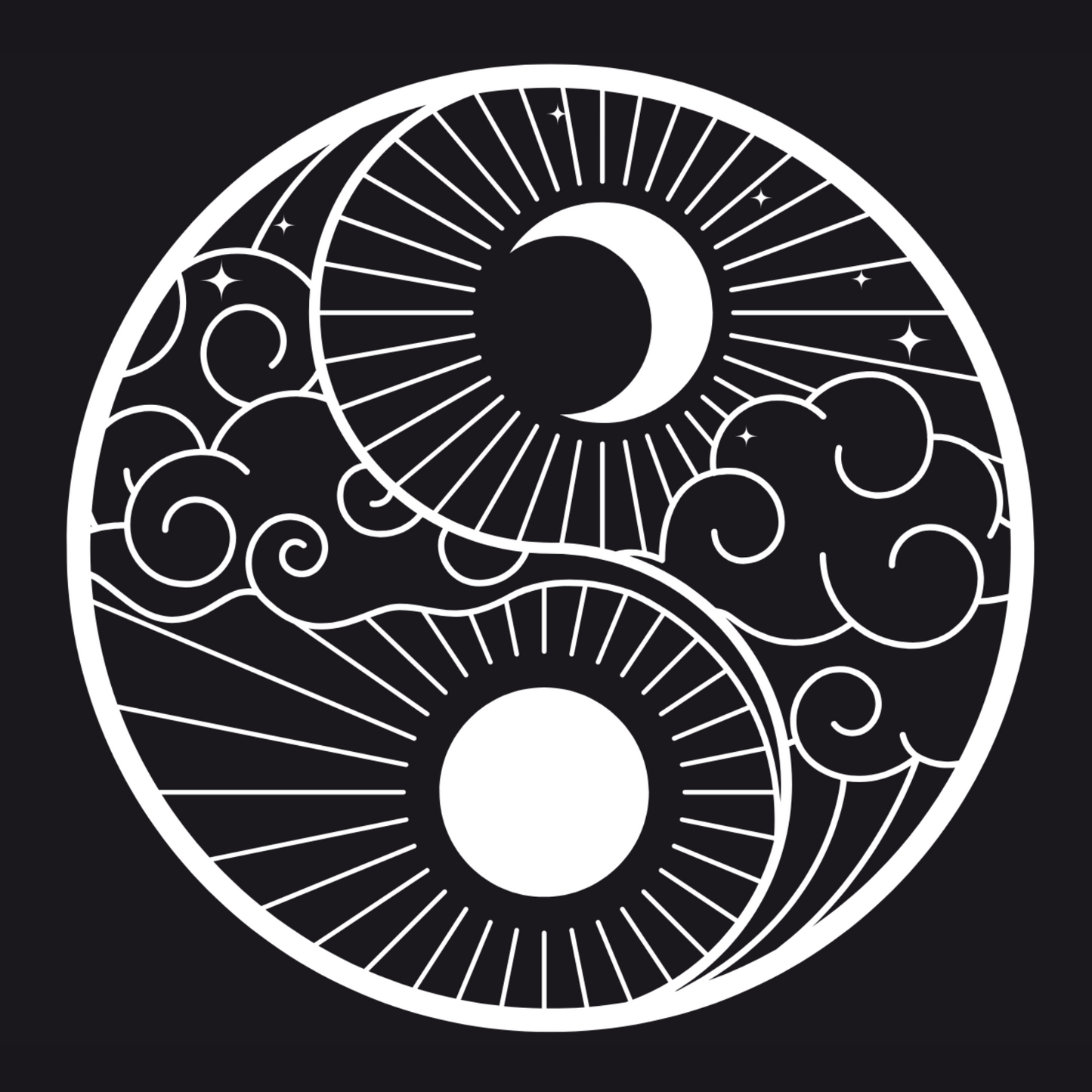 Sun Yang Moon Yin Sticker
