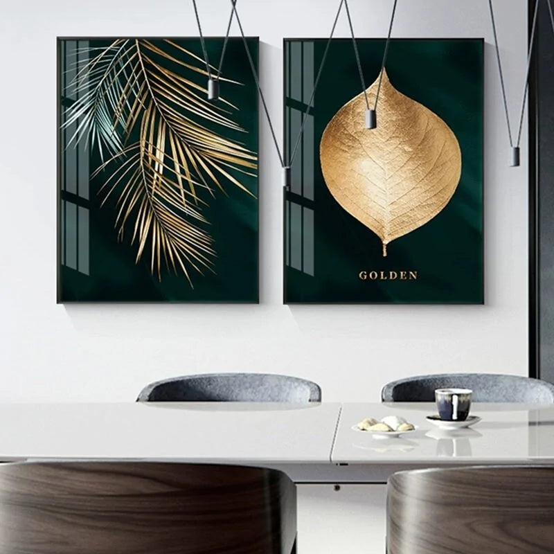 Golden Plant Prints