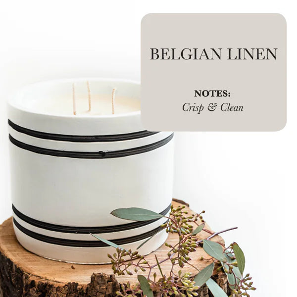 Striped Stone Candle