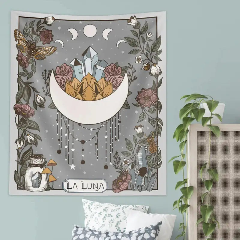 Tarot Card Tapestry - La Luna