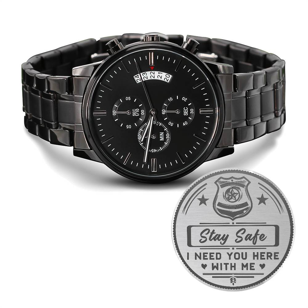 Badge Dad - Metal Watch