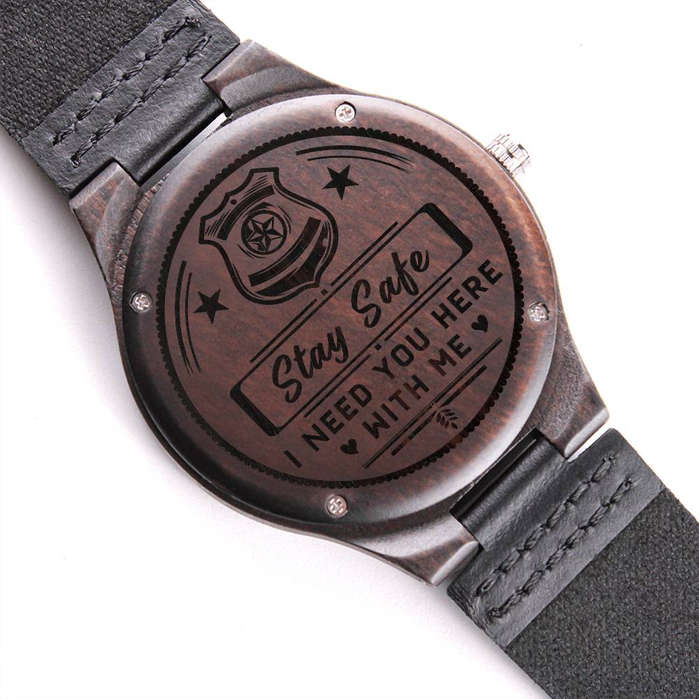 Badge Dad - Wooden Watch