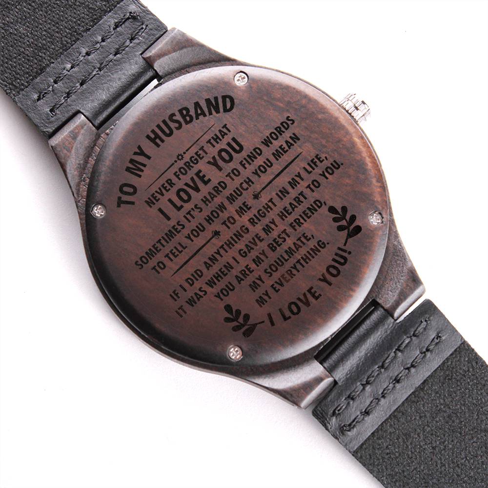 To My Husband - Wooden Watch