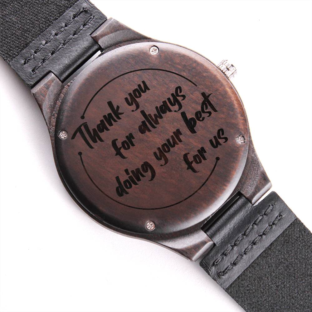 Thank You - Wooden Watch