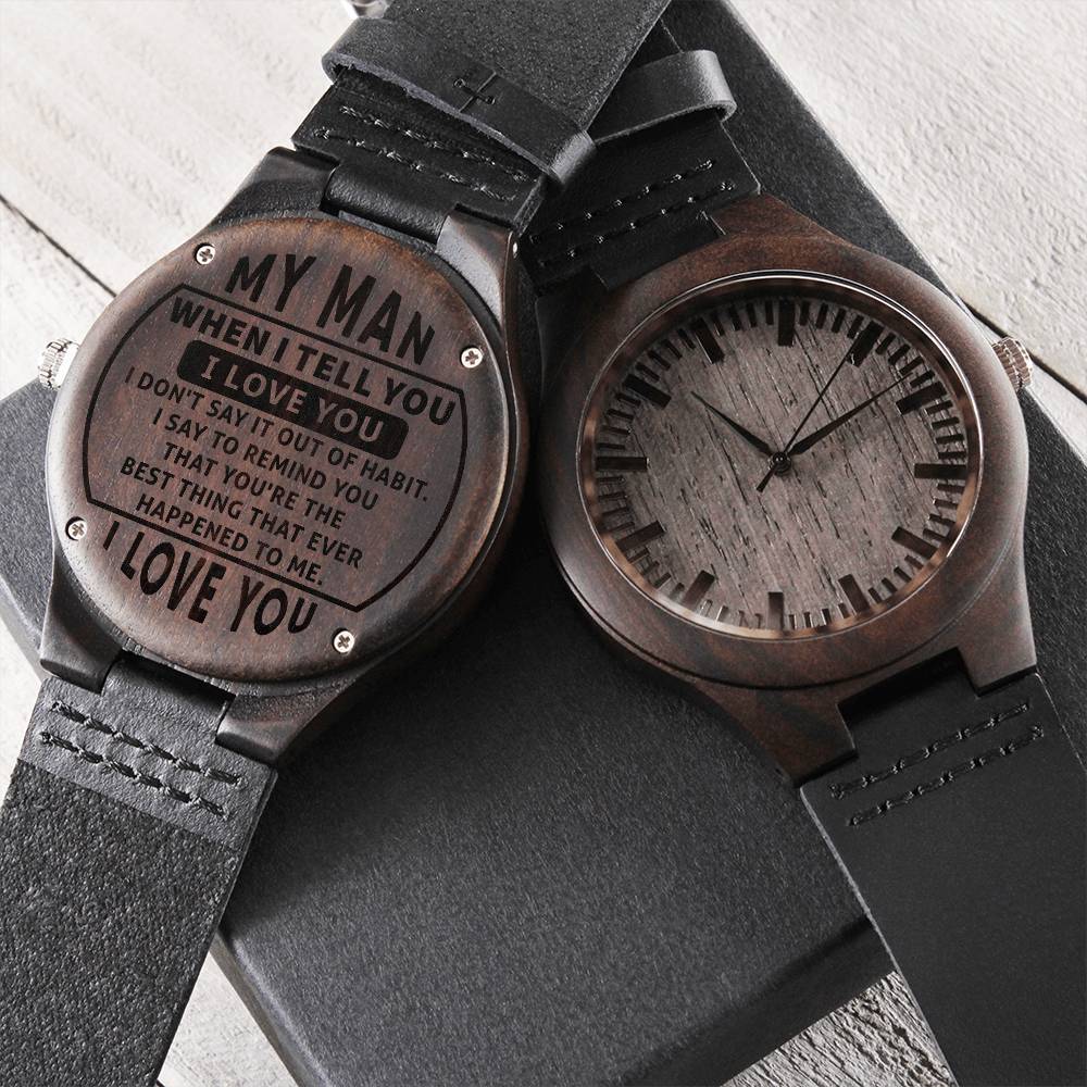 To My Man - Wooden Watch