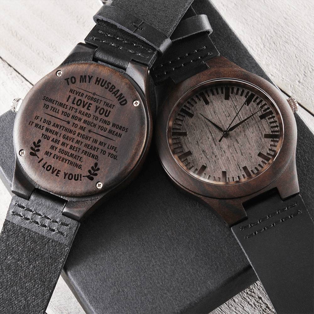 To My Husband - Wooden Watch