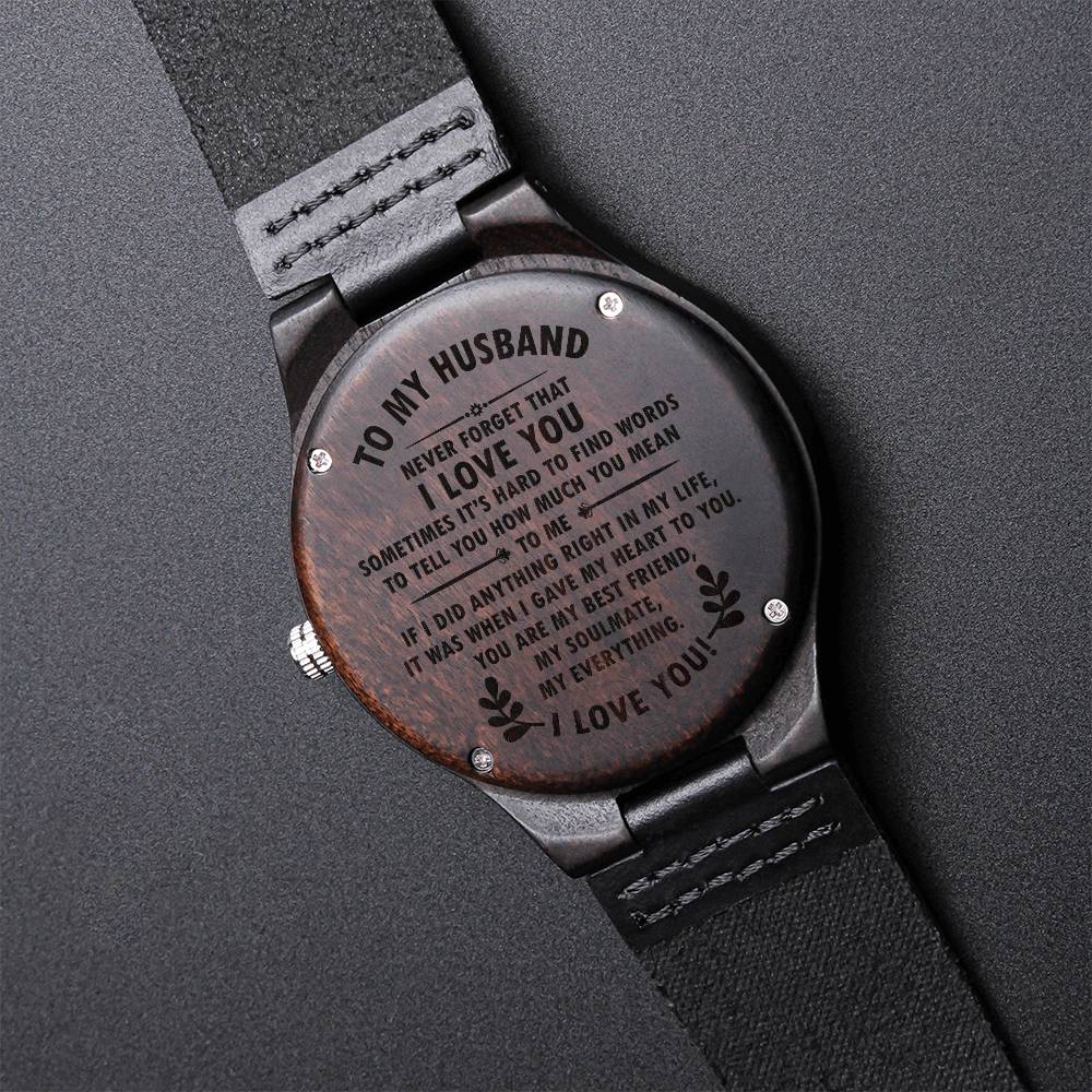 To My Husband - Wooden Watch