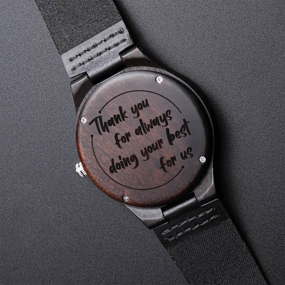 Thank You - Wooden Watch