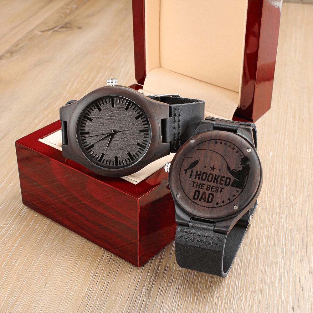 Fishing Dad - Wooden Watch