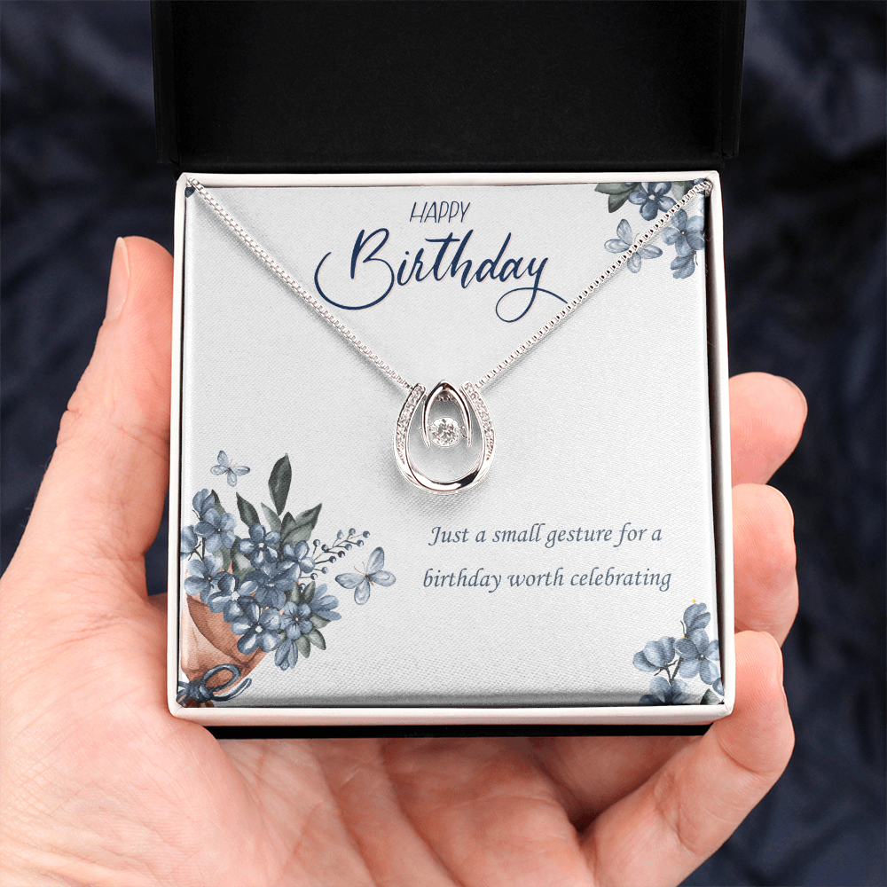 Happy Birthday Necklace with Flowers