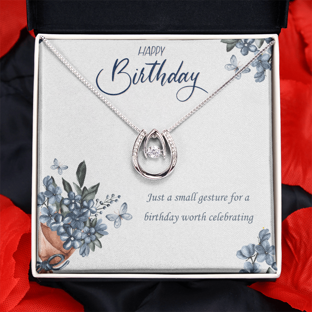 Happy Birthday Necklace with Flowers