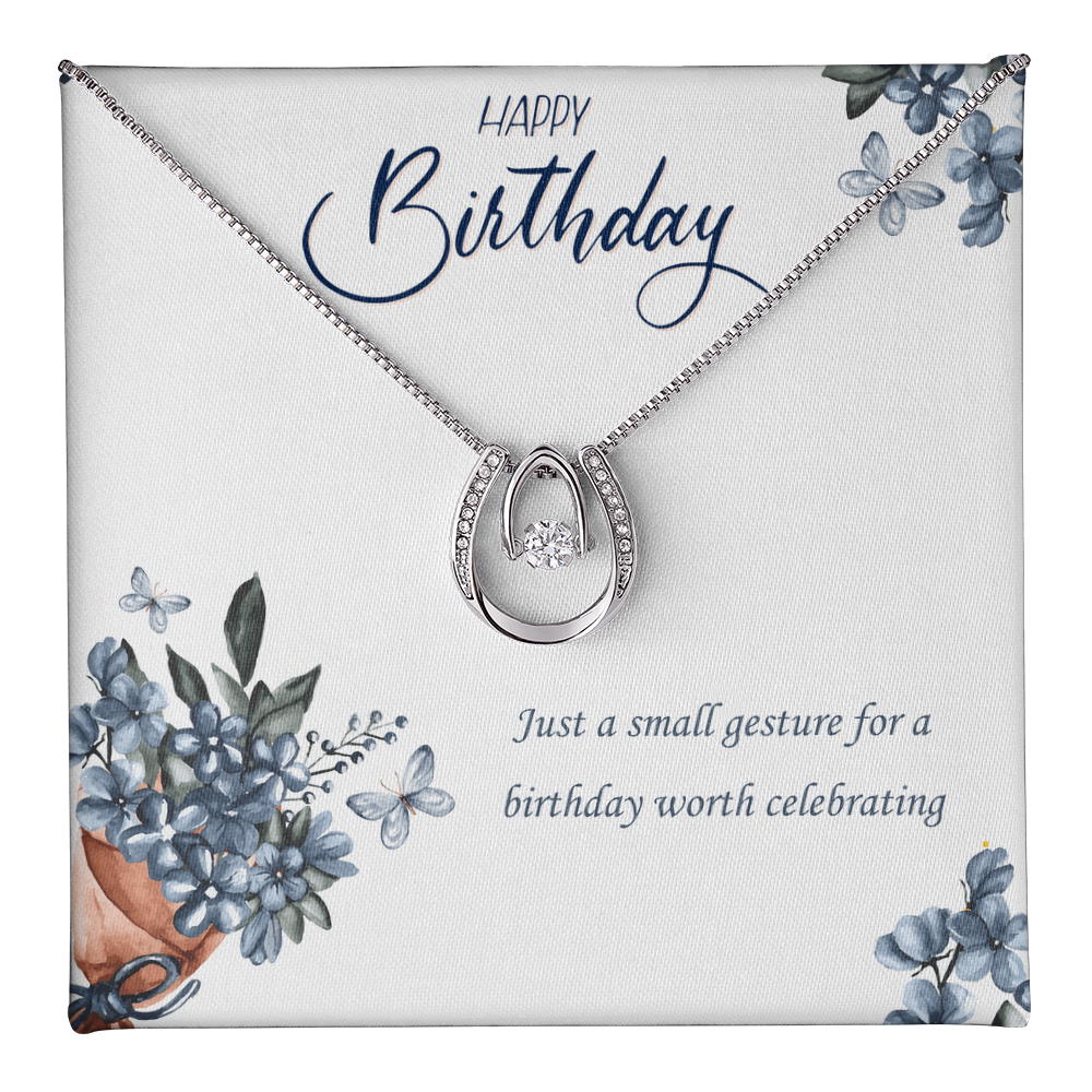 Happy Birthday Necklace with Flowers
