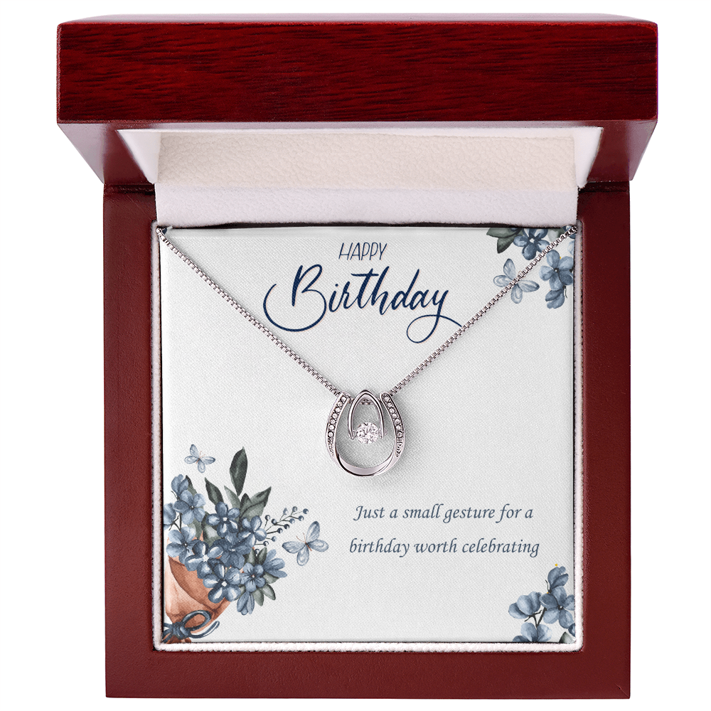 Happy Birthday Necklace with Flowers