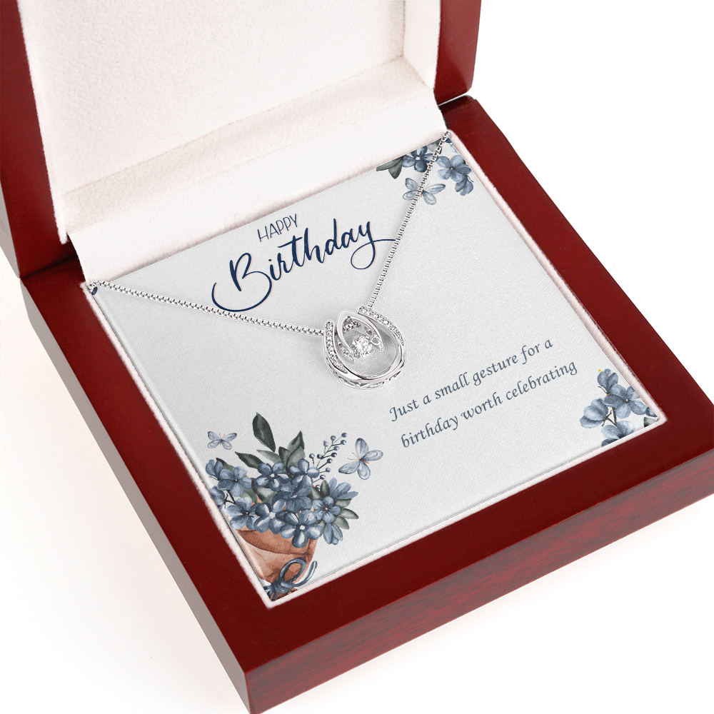 Happy Birthday Necklace with Flowers