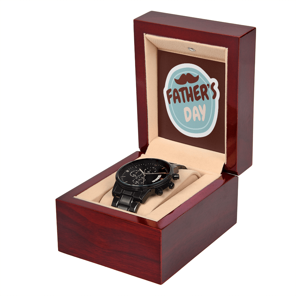 Fathers Day Mustache Watch & Gift Box