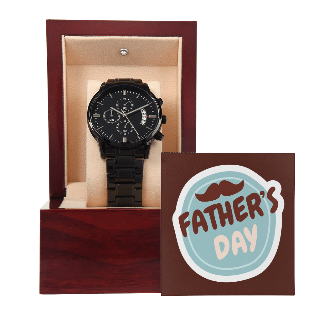 Fathers Day Mustache Watch & Gift Box