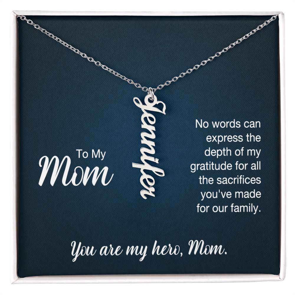 Custom Name Necklace - To Mom