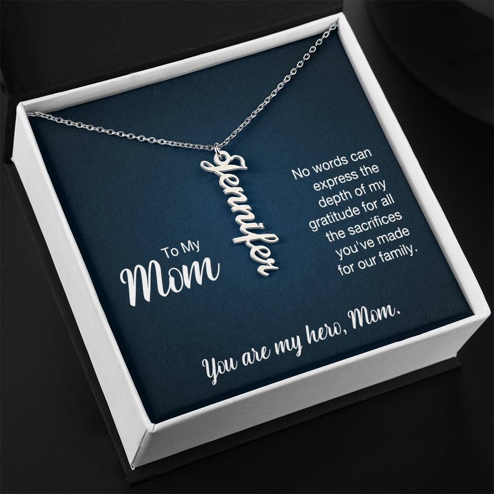 Custom Name Necklace - To Mom