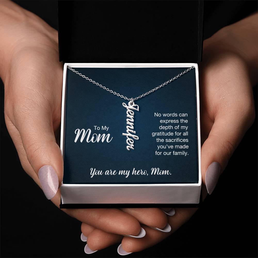 Custom Name Necklace - To Mom