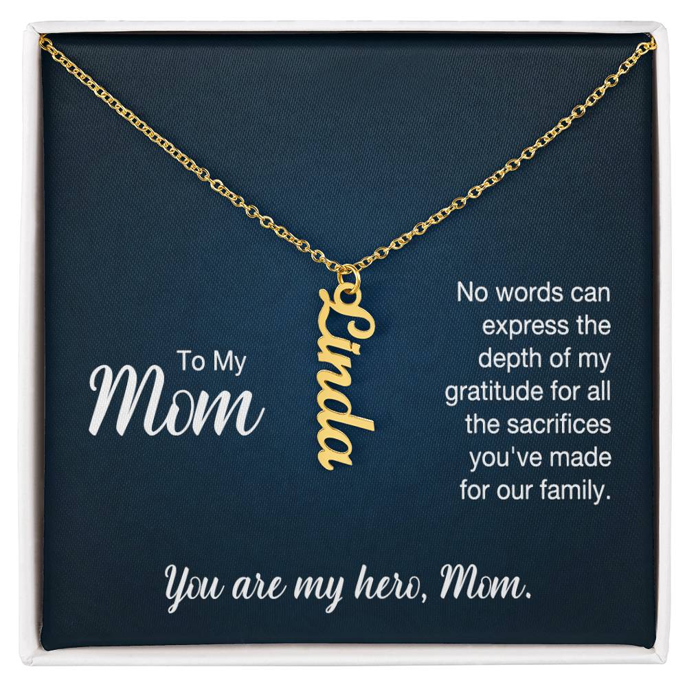 Custom Name Necklace - To Mom