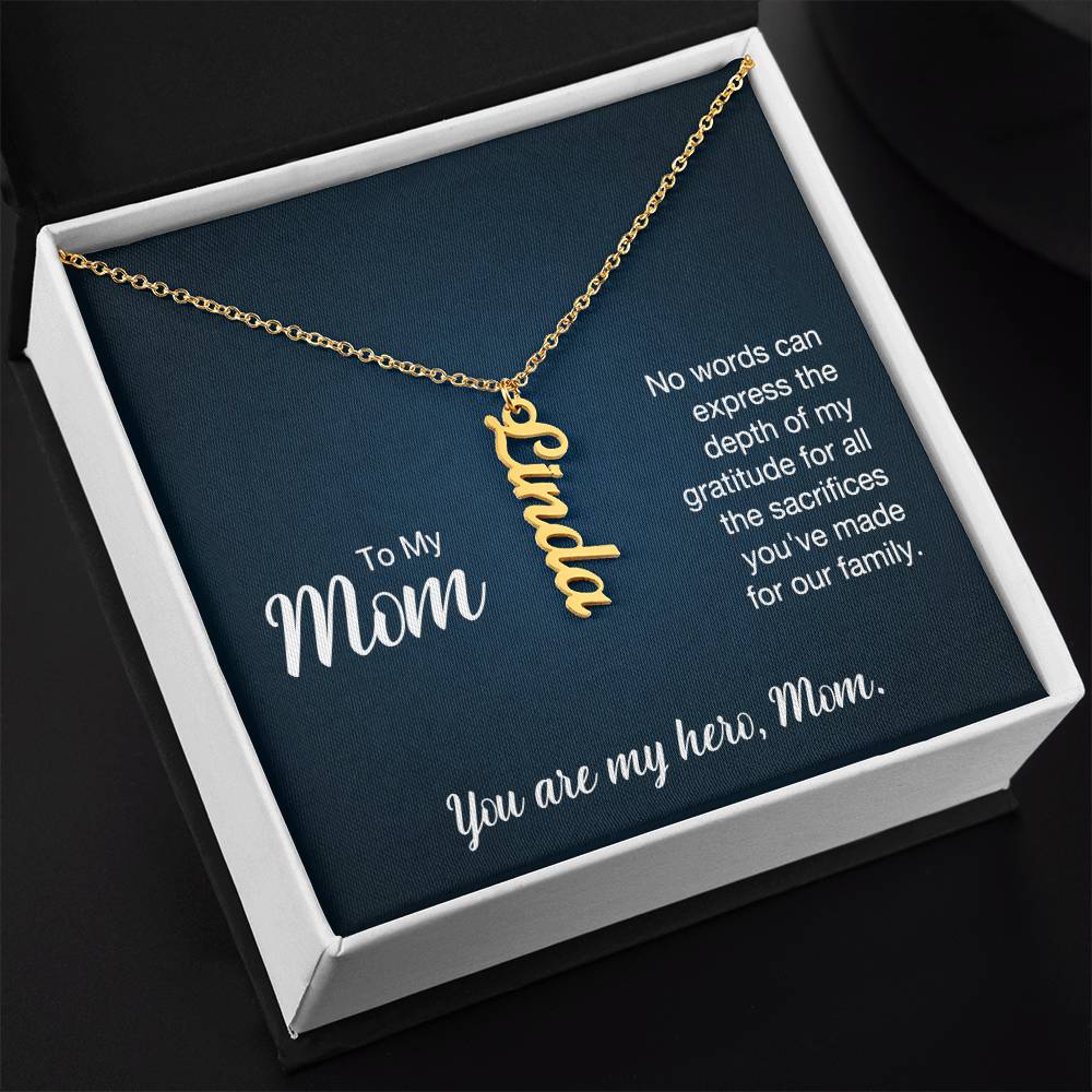 Custom Name Necklace - To Mom