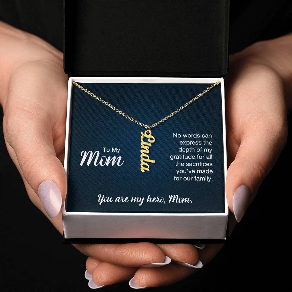 Custom Name Necklace - To Mom