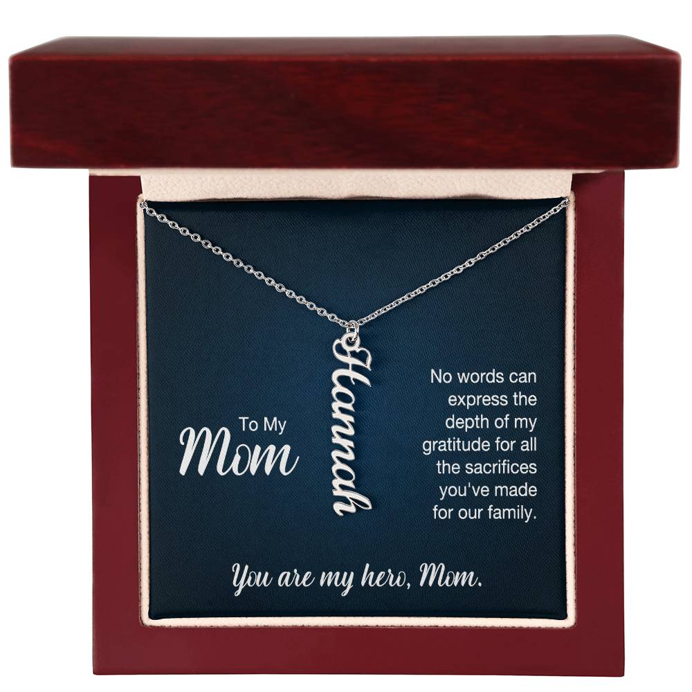 Custom Name Necklace - To Mom