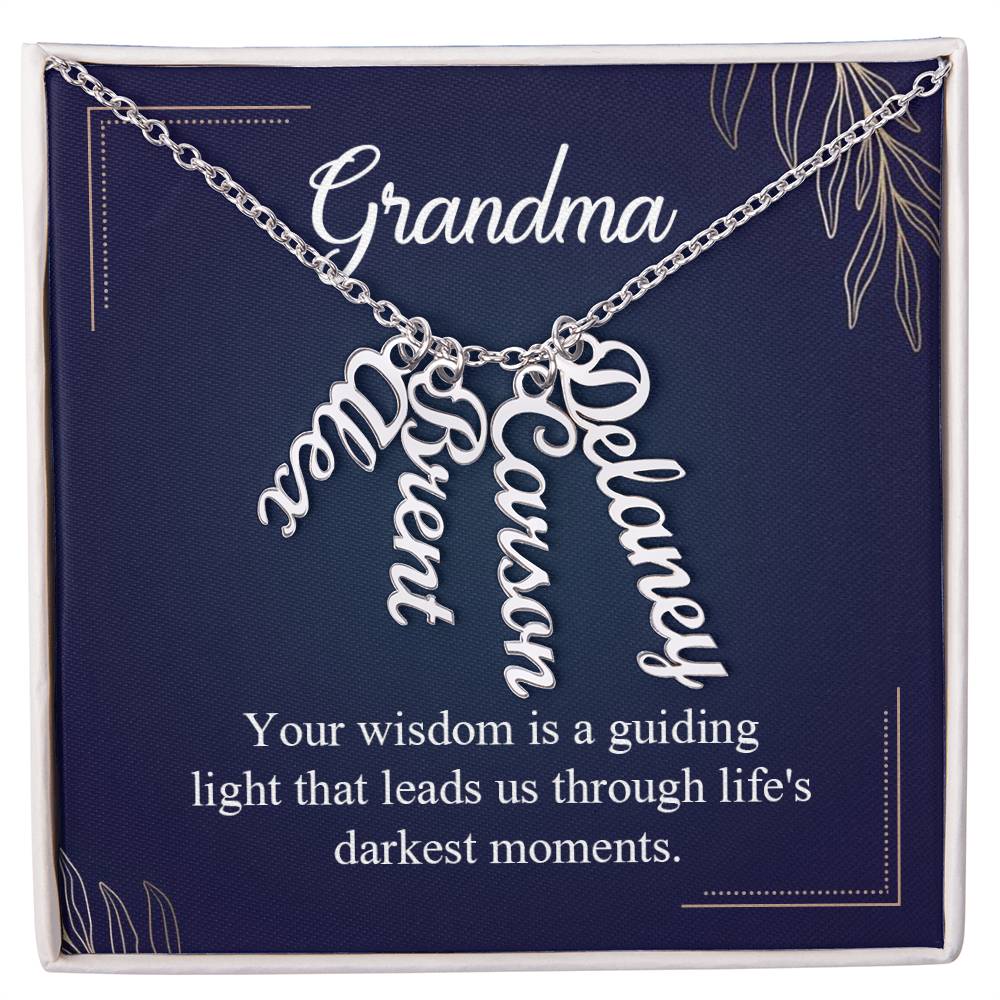 Multi Name Necklace - For Grandma