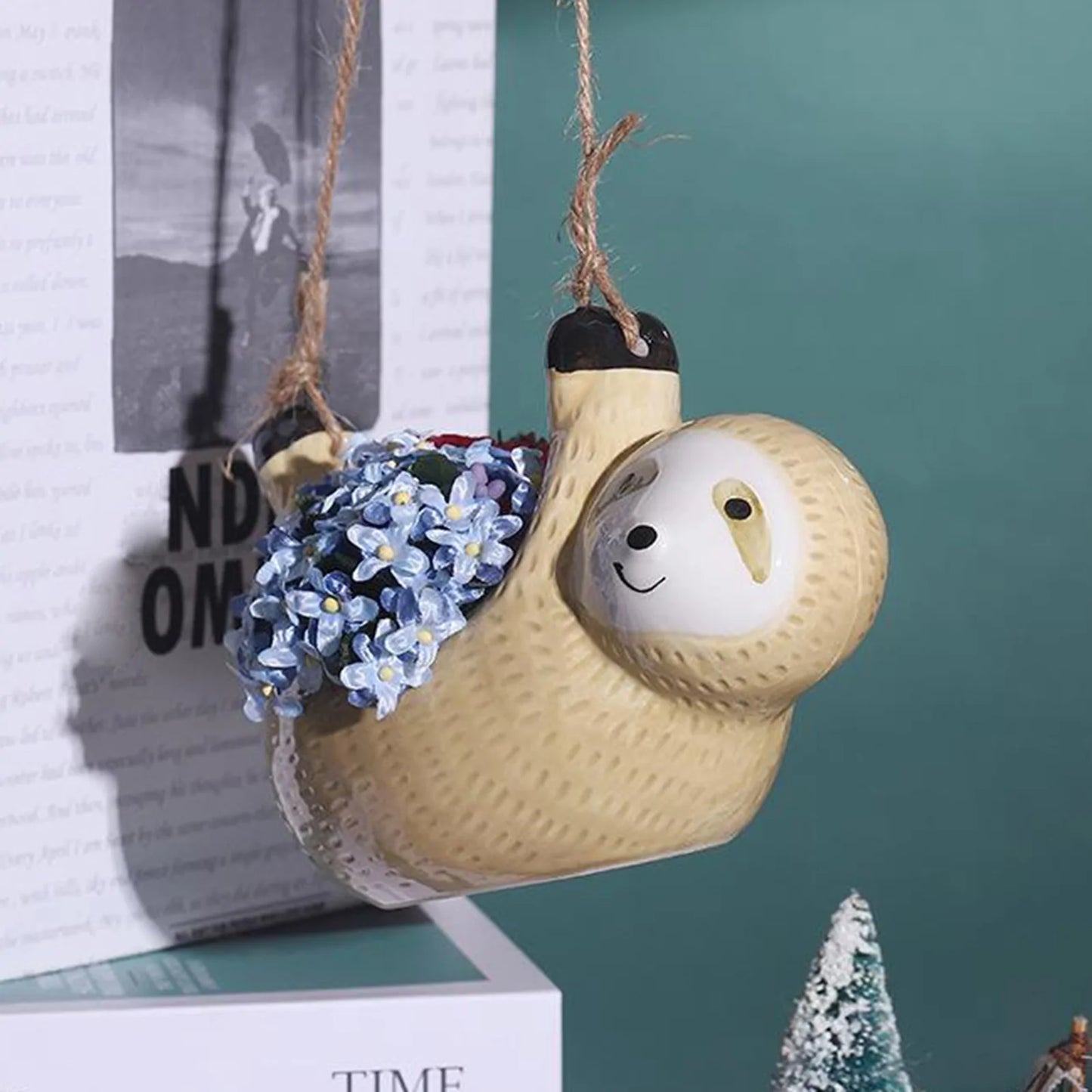Cute Sloth Hanging Planter